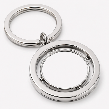 Metalen Sleutelhanger Roterend Dubbelzijdig voor Sublimatie
