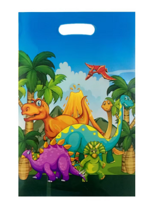 Uitdeelzakjes dino | 10 stuks | Traktatie zakjes | Let op geen Sublimatie product |