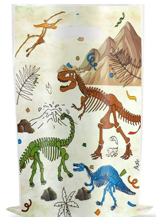 Uitdeelzakjes Dinosaurs | 10 stuks | Traktatie zakjes | Let op geen Sublimatie product |