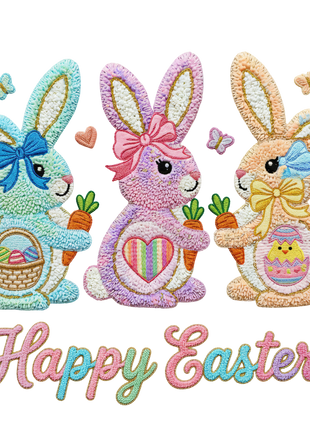 Dtf Print Pasen Drie Konijnen