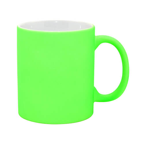 330ml (11oz) Mok Fluo Mat Groen voor sublimatie