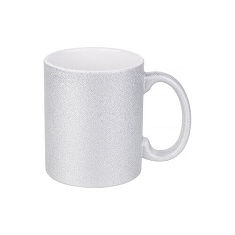 330ml (11oz) Glitter Mug Silver for sublimation 