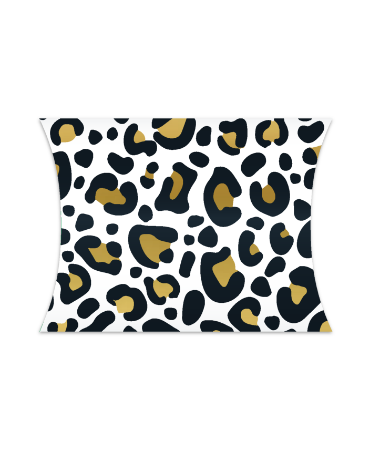 Gondeldoosje met witte en gouden leopardprint van 14 × 2,4 × 11 cm