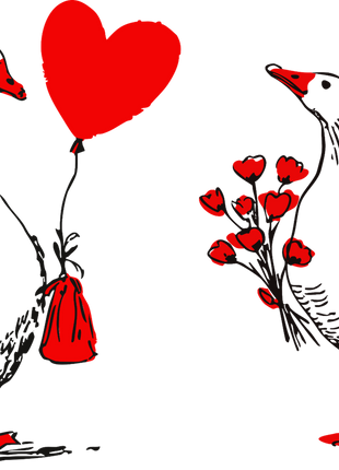 Dtf Print Goose Love