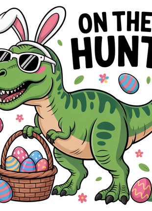 Dtf Print Pasen Dinosaurus