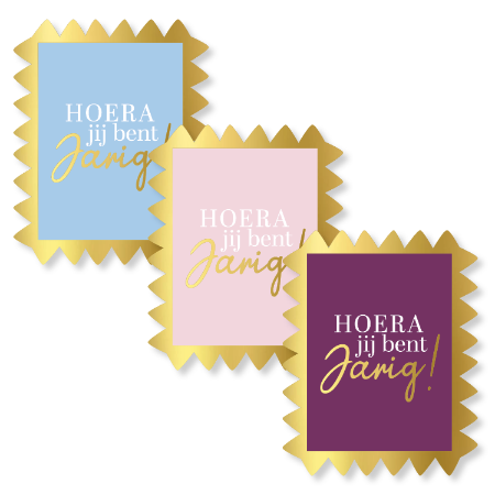 Hoera jij bent jarig stickers
