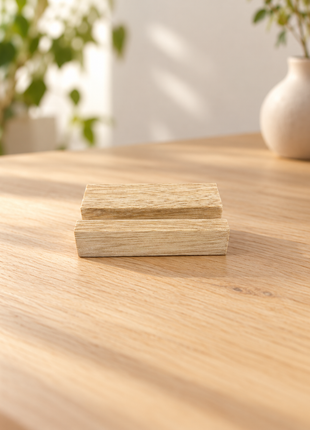 Eikenhouten tegelhouder voor tegel van 10,8 cm
