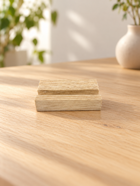 Eikenhouten tegelhouder voor tegel van 10,8 cm
