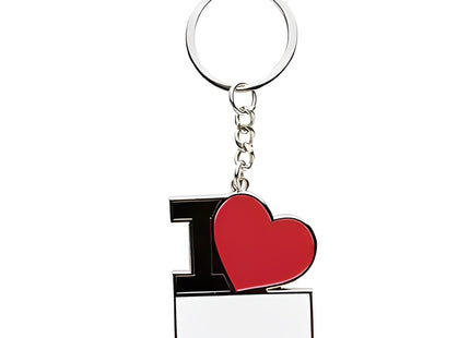 Metalen Sleutelhanger I-Love voor sublimatie