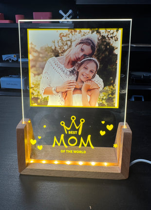 U-vormige Houten Lampvoet voor LED-lamp – 14 cm