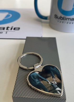 Schlüsselanhänger Herz aus Metall zur Sublimation 