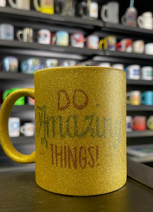 330ml (11oz) Glitter Mug Gold for sublimation 