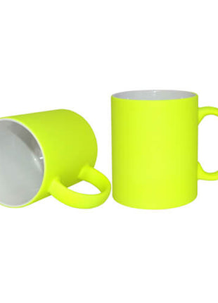 330ml (11oz) Mug Fluo Matte Yellow for sublimation 