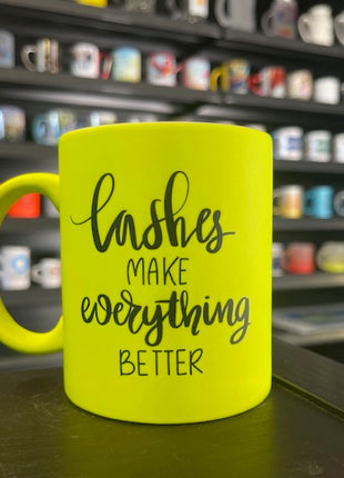 330ml (11oz) Mug Fluo Matte Yellow for sublimation 
