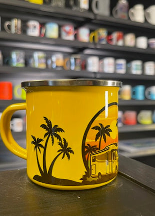 Enamel mug 360ml Yellow for sublimation 