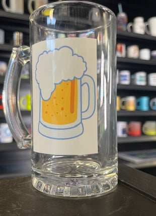 470ml (16oz) Bierpul met wit venster voor sublimatie