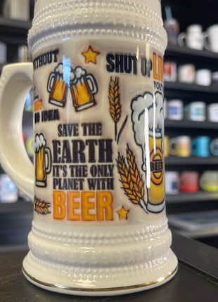 650ml (22oz) Keramisch Bierpul met gouden randjes voor sublimatie