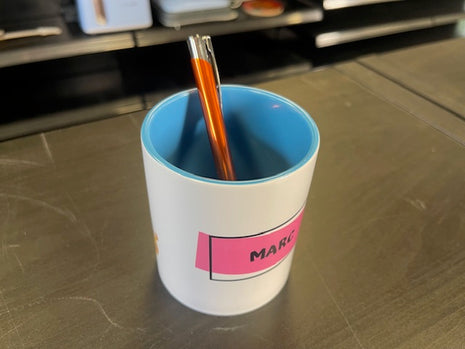Ceramic Pen Holder Blue for Sublimation 