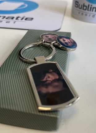 Schlüsselanhänger Herz aus Metall zur Sublimation 