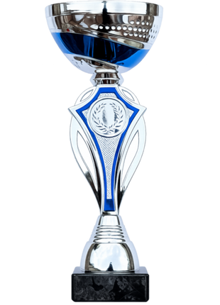 Klassieke gouden sportbeker van 24 cm met sublimatieplaatje voor gepersonaliseerde trofeeën