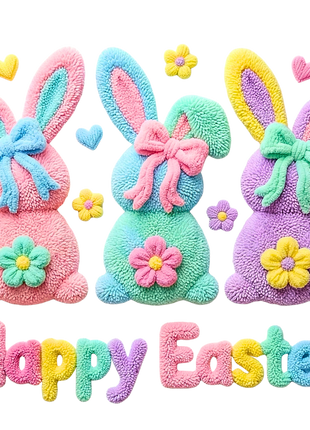 Dtf Print Pasen Drie Konijnen