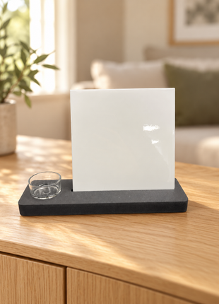 Sublimatietegel 15 × 15 cm met houder en waxinelichthouder