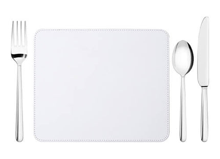 PU Leren Placemat 23 x 19 cm Wit voor sublimatie