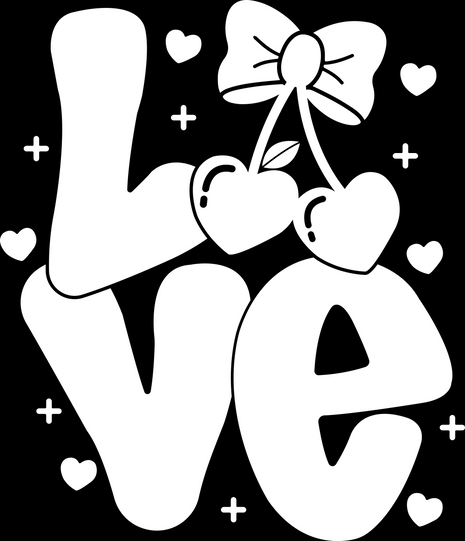 Dtf Print Cherry Love