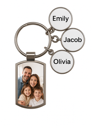 Metalen Sleutelhanger 2,5 x 5 cm met 3 Ringen voor Sublimatie - afbeelding 2
