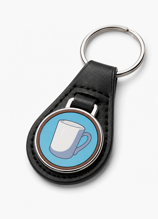 Metalen Sleutelhanger met Leren Detail voor Sublimatie – Verschillende Modellen (incl. plakplaatje & tape)