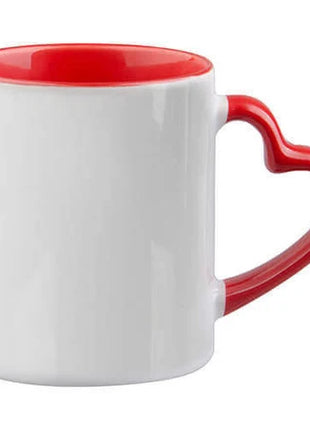 330ml (11oz) Duo Color Mok met hart oor rood voor sublimatie
