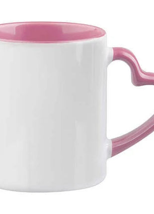 330ml (11oz) Duo Color Mok met hart oor roze voor sublimatie