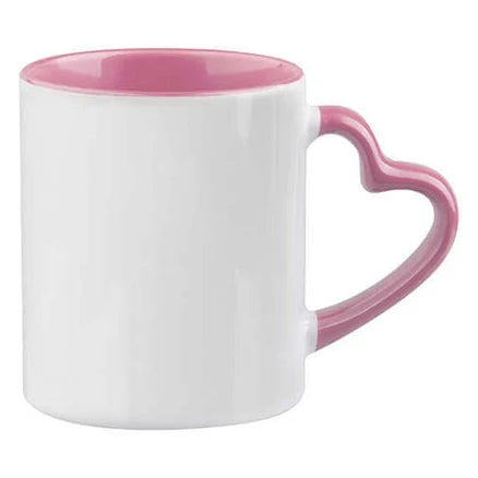 330ml (11oz) Duo Color Mok met hart oor roze voor sublimatie