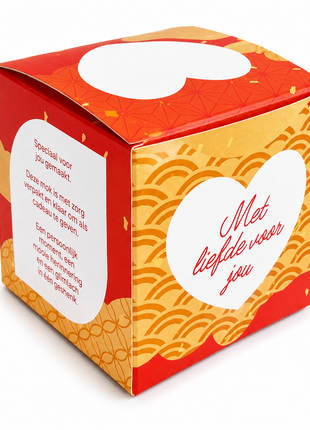 Lucky Red Mokkendoosje – Rood-Goud Cadeaudoosje voor Mok