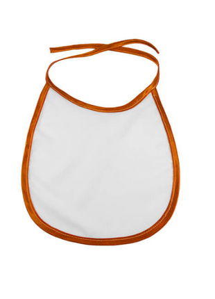 Microvezel Slabbetje met oranje bies voor sublimatie