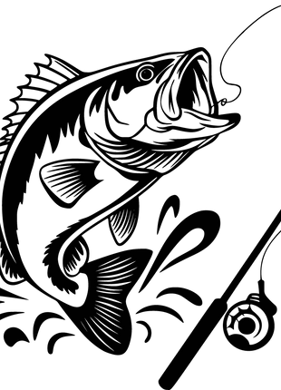 Dtf Print Catching Fish