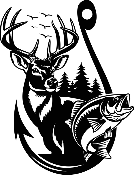 Dtf Print Deer And Fish