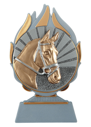 Paarden Trofee Zilver – Paardensport Beker met Paardenhoofd  (Geschikt voor sublimatie)