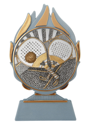 Padel Beker Zilver/Goud – Sporttrofee met Padel Racket  (Geschikt voor sublimatie)