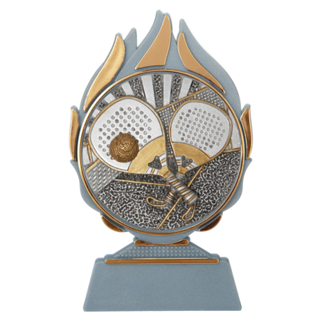 Padel Beker Zilver/Goud – Sporttrofee met Padel Racket