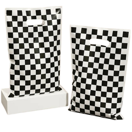 Uitdeelzakjes Racevlag | 10 stuks | Traktatie zakjes | Let op geen Sublimatie product |