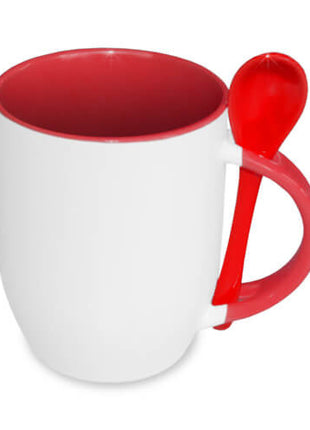 Rodee JS Coating sublimatie mok met lepel van 330 ml keramische mok voor sublimatie bedrukking