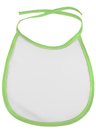 Mikrofaser-Lätzchen mit grüner Paspelierung zur Sublimation 