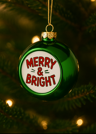 Kerstbal Groen Ø8cm voor sublimatie