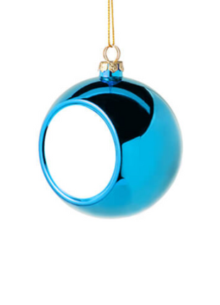 Kerstbal Blauw Ø8cm voor sublimatie