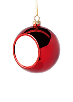 Kerstbal Rood Ø8cm voor sublimatie