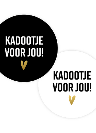 Set van 20 ronde Kadootje voor jou stickers van 40 mm
