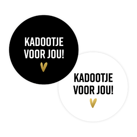 Set van 20 ronde Kadootje voor jou stickers van 40 mm