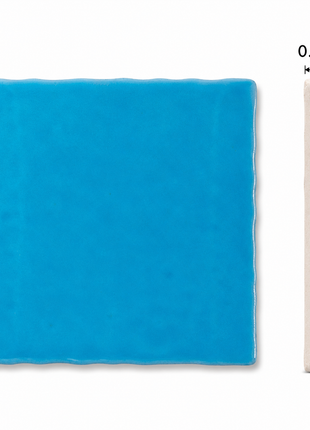Spaanse Malaga Azul blauwe keramische glans tegel 10x10 cm geschikt voor vinyl en folie print 