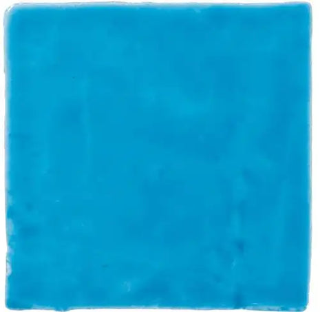 Spaanse Malaga Azul blauwe keramische glans tegel 10x10 cm geschikt voor vinyl en folie print 